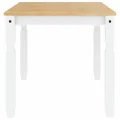 Table à manger Corona blanc 160x80x75 cm bois massif de pin