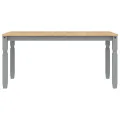 Table à manger Corona gris 160x80x75 cm bois massif de pin