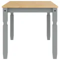 Table à manger Corona gris 160x80x75 cm bois massif de pin