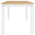 Table à manger Panama blanc 160x80x75 cm bois massif de pin