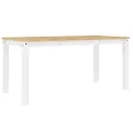 Table à manger Panama blanc 160x80x75 cm bois massif de pin