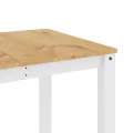 Table à manger Panama blanc 160x80x75 cm bois massif de pin