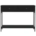Table console noir 100x34,5x75 cm bois d'ingénierie