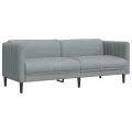 Ensemble de canapés 3 pcs gris clair tissu