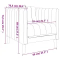 Ensemble de canapés 3 pcs gris clair tissu