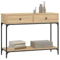 Table console chêne sonoma 100x34,5x75 cm bois d'ingénierie