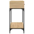 Table console chêne sonoma 100x34,5x75 cm bois d'ingénierie