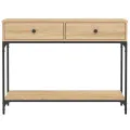Table console chêne sonoma 100x34,5x75 cm bois d'ingénierie
