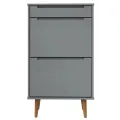 Armoire à chaussures MOLDE Gris 59,5x35x103 cm Bois de pin