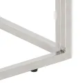 Table console argenté acier inoxydable et verre trempé