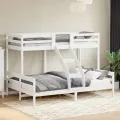 Lit superposé 80x200/140x200 cm blanc bois de pin massif