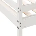 Lit superposé 80x200/140x200 cm blanc bois de pin massif