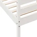 Cadre de lit avec tête de lit blanc 140x200 cm bois pin massif