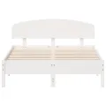 Cadre de lit avec tête de lit blanc 120x190 cm bois pin massif