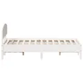 Cadre de lit avec tête de lit blanc 120x190 cm bois pin massif