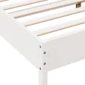 Cadre de lit avec tête de lit blanc 120x190 cm bois pin massif