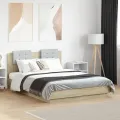 Cadre de lit avec tête de lit chêne sonoma 140x190 cm