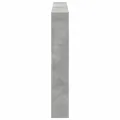 Armoire tête de lit avec LED gris béton 160x17x102 cm