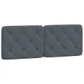 Coussin de tête de lit gris foncé 120 cm velours