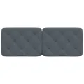 Coussin de tête de lit gris foncé 120 cm velours