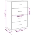 Buffet blanc 60x31x84 cm bois d'ingénierie