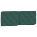 Coussin de tête de lit vert foncé 120 cm velours