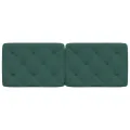 Coussin de tête de lit vert foncé 120 cm velours