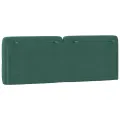 Coussin de tête de lit vert foncé 120 cm velours