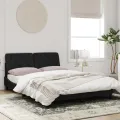 Cadre de lit avec lumières LED noir 120x200 cm velours