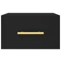 Table de chevet murale noir 35x35x20 cm
