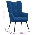 Chaise de relaxation Bleu Velours