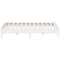 Cadre de lit blanc 180x200 cm bois de pin massif