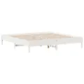 Cadre de lit blanc 180x200 cm bois de pin massif