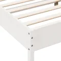 Cadre de lit blanc 180x200 cm bois de pin massif