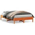 Cadre de lit cire marron 160x200 cm bois de pin massif