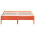 Cadre de lit cire marron 160x200 cm bois de pin massif