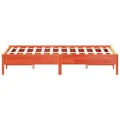 Cadre de lit cire marron 160x200 cm bois de pin massif