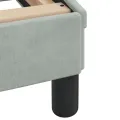 Cadre de lit avec lumières LED gris clair 140x190 cm velours