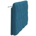 Coussin de tête de lit bleu 120 cm velours