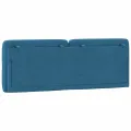 Coussin de tête de lit bleu 120 cm velours