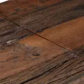 Table console doré acier inoxydable et bois de mélèze massif