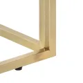 Table console doré acier inoxydable et bois de mélèze massif