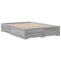 Cadre de lit et tiroirs sonoma gris 140x190 cm bois ingénierie