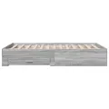 Cadre de lit et tiroirs sonoma gris 140x190 cm bois ingénierie