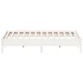 Cadre de lit blanc 200x200 cm bois de pin massif