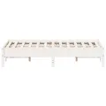 Cadre de lit Blanc 135x190 cm Bois de pin massif