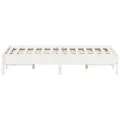 Cadre de lit blanc 150x200 cm bois de pin massif