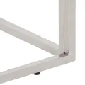 Table console argenté acier inoxydable et bois de mélèze massif