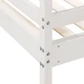 Lit superposé 90x200/140x200 cm blanc bois de pin massif