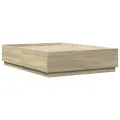 Cadre de lit chêne sonoma 140x190 cm bois d'ingénierie